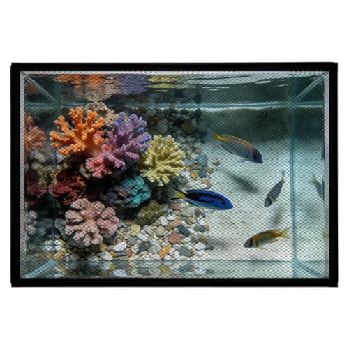 Fish Tank Cover – Magnetic Mesh Lid Guard, Anti Escape Netting, Invisible Cuttable Design Protector | Reliable Safety Solution for Fresh-Water Saltwater Aquarium Protection Use - size: 80*40cm
