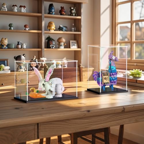 Acrylic Display Case for Collectibles, Clear Display Box 10x6x6in - size: 10 x 6 x 6 inches