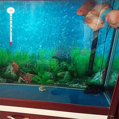 Fishtank Thermometer for Fish, Turtle, AquaticPlants Immersion Type with Suction Cup Liquid-in-Glass Measuring Meter Liquid-in-Glass Thermometer