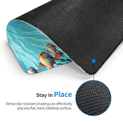 Mouse Pad Washable Mousepad with Non-Slip Rubber Base Fish Aquarium Mouses Mat for Laptop Desk Pad Gaming Mousepad for Office Computer Home 10x12Inch - color: Fish Aquarium