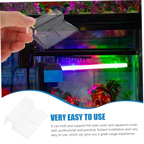 4Pcs Acrylic Aquarium Lid Holders Sturdy Cover Racks for Fish Tanks Easy Installation Transparent Design Compatible with Aquariums Aquarium Accessories