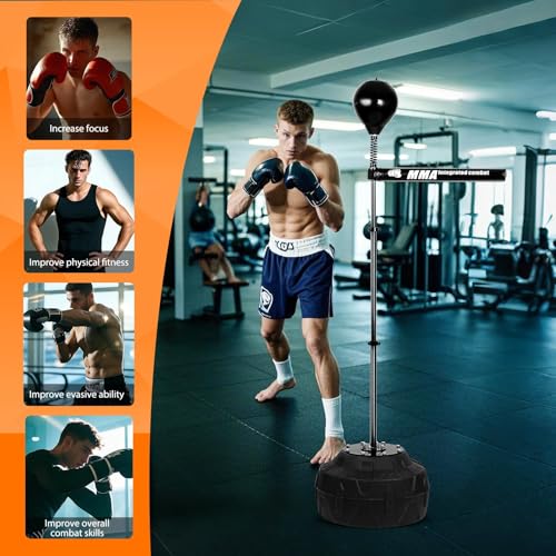 Spinning Bar Boxing 360°Reflex Speed Trainer with Reinforced Spring