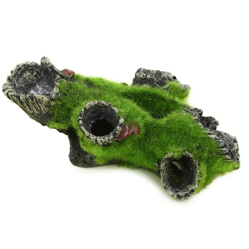 1pcs Resin Breeding Hiding Cave Simulation Shrimp Cave House Decorative Props Tree House Shelter Crafts Arts for Aquarium Landscaping