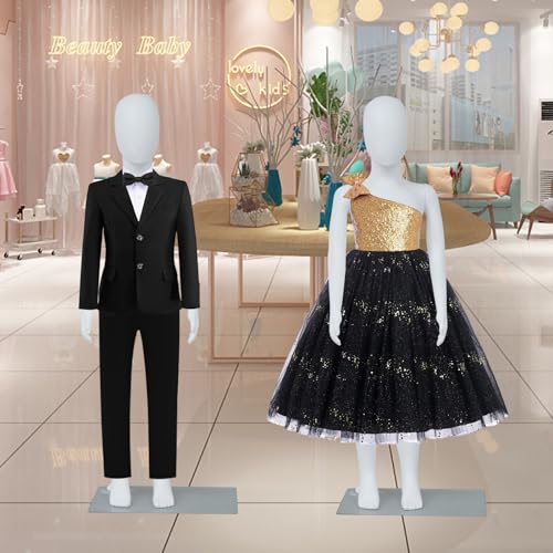 Kids Mannequin Full Body, 43" H Adjustable Child Mannequin, Set of 2 - size: Kids-2