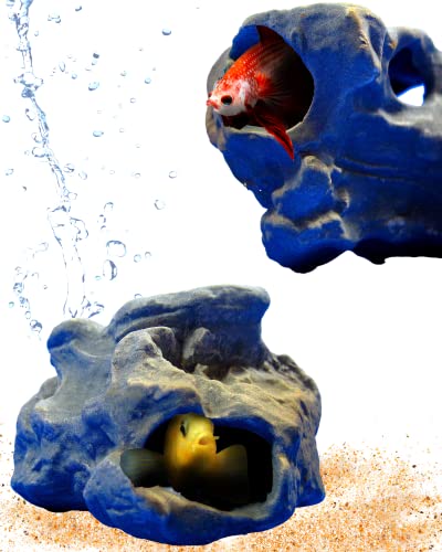 DR. Moss Aquarium Decorations Cichlid Stone Marine Rock Cave Decor Decorative Fish Tank Freshwater Saltwater for Small Girls Tiny Turtle Reptile