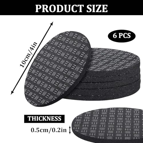 6PCS Non-Slip Walking Pad Mat,Treadmill Mat Pad for Carpet Hardwood Floors Indoor & Gym, Noise Reduction Exercise Equipment Mat for Under Treadmill & Exercise Bike Machines (6, 5MM)
