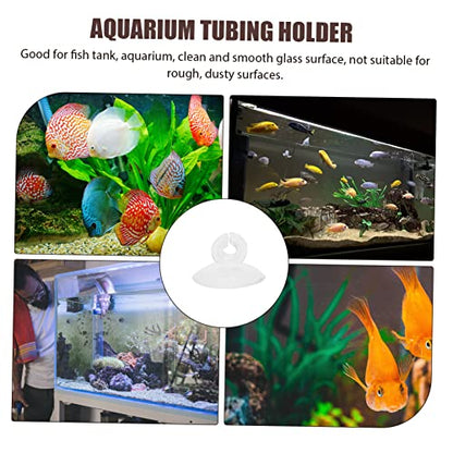 Happyyami 25pcs Aquarium Cups for Airline Tubing Fish Tank Accessories Strong Hold for Air Tubing for Smooth