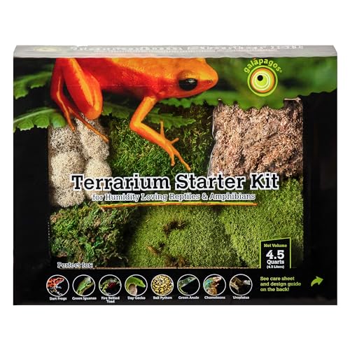 Galápagos (05350) Humid Environment Terrarium Kit – Essential Moss Accessories for Dart Frogs, Iguanas, Chameleons & Reptile Tanks