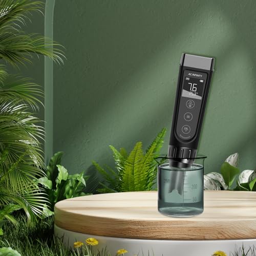 AC Infinity pH Meter PRO Kit, High Precision Digital pH Pen with ±0.01 pH Accuracy and Interchangeable Probe, Nutrient Test pH Meter for Water Hydroponics Plants, Gardening, Aquariums, Swimming Pools - size: pH Meter PRO Kit