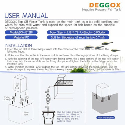 Vacuum Suspended Fish Tank – 0.8 Gallon Negative Pressure Aquarium with Clear Fish Elevator, Auto-Refill Water System, Increases Fish Activity Area & Unique Aquarium Décor