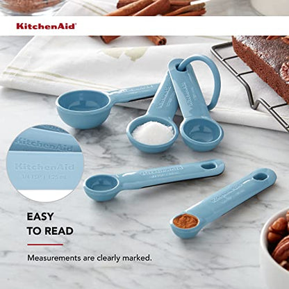 KitchenAid Universal Measuring Spoon Set, 5-Piece, Blue Velvet - color: Blue Velvet
