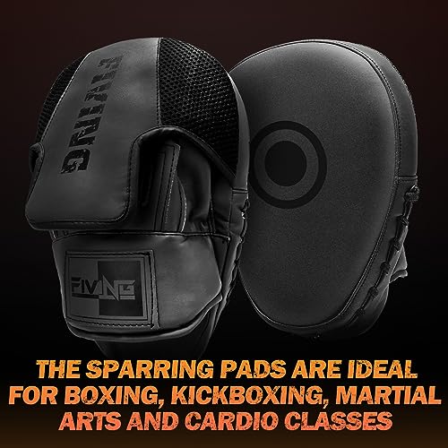 Boxing Pads Punching Mitts for Muay Thai,Punching,Sparring,Training - color: Black/Black