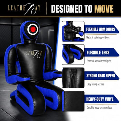 Jiu Jitsu Judo Punching Bag Grappling Dummy Black Vinyl -Unfilled - size: 70 inches (6 ft)