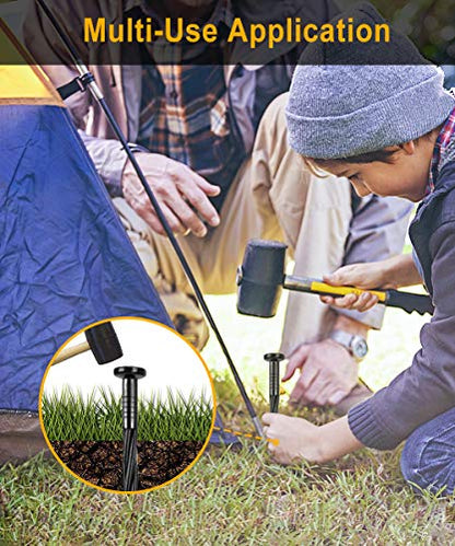 200-Pack 8-inch Plastic Landscape Anchoring Spikes are Designed for use with Paver Edging, Weed barriers, Artificial Turf, and More. - size: 200-pack