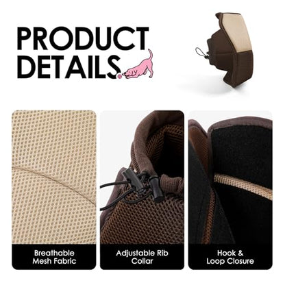 AOFITEE Dog Cone Adjustable Soft Cone for Dogs to Stop Licking, Brown S - color: Brown, size: Small
