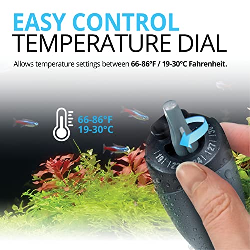 Fluval M 150-Watt Submersible Aquarium Heater – Reliable, Compact Heating with Mirror Technology for Fresh & Saltwater Tanks Up to 45 Gallons