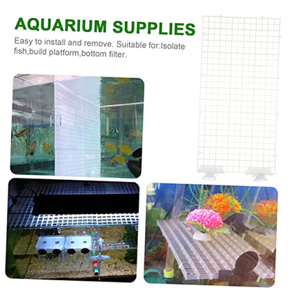 Betta Aquarium Supplies Spliced Lattice Plate Divider for Fish Tank Accessories Random Color - color: White