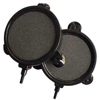 4.2-Inch Air Stone Disc Bubble Diffuser with Suction Cups for Oxygenation in Fresh/Saltwater Tanks, Ponds, Hydroponic, Aquaponics, and as a Decorative Airstone for Aquariums - size: 2 PCS
