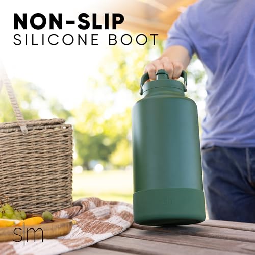 Simple Modern Water Bottle Jug | Straw & Chug Lid | 128oz, Beige - color: -Almond Birch, size: 128 Ounces