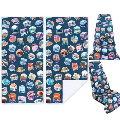 Hahafelt 2 Pcs Car Seat Towel Cover Running Towel Seat Cover, National Park - style: National Park