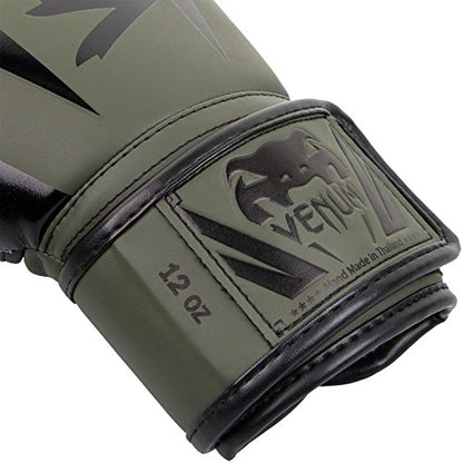 Venum Elite Boxing Gloves - color: Khaki/Black, size: 10-Ounce