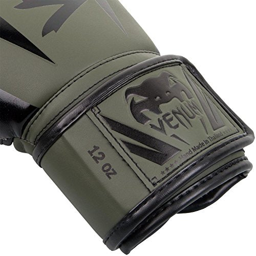Venum Elite Boxing Gloves - color: Khaki/Black, size: 12-Ounce