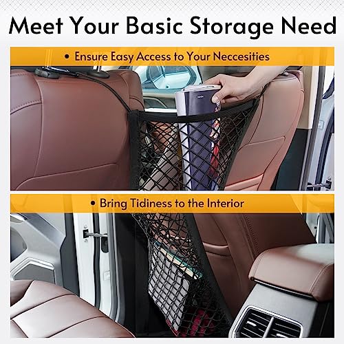 rabbitgoo Dog Car Net Barrier for SUVs, Car Divider, Easy to Install - size: 13.98" x 15.55"