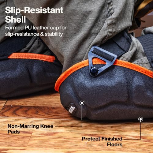 KLEIN TOOLS 22082 Fabric Cap Knee Pads - size: Non-Marring Fabric Cap