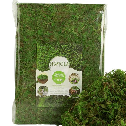Fake Moss for Potted Plants Indoor, 2LBS Large Capacity Artificial Green Moss for DIY Crafts, Faux Moss for Table Centerpieces Fairy Garden Terrariums Decor (32OZ)