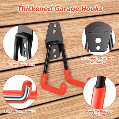40-Pack Garage Hooks for Storage & Hanging Items, Save Space - color: 40 Pack Orange