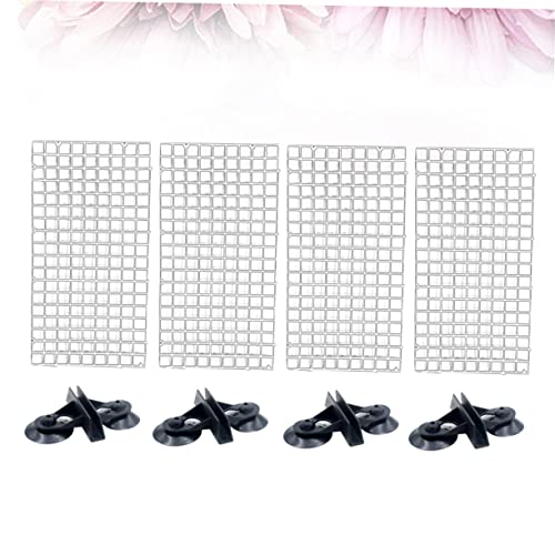 Beaupretty 2sets Fish Tank Divider Spliced Lattice Plate Aquarium Accessories Suction Cups for Betta Fish Random Color
