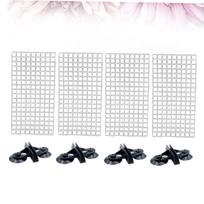 Beaupretty 2sets Fish Tank Divider Spliced Lattice Plate Aquarium Accessories Suction Cups for Betta Fish Random Color