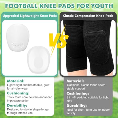 HooLing 4 Pcs Football Knee Pads, Ultra Light Skill Positions,Adult - size: Adult