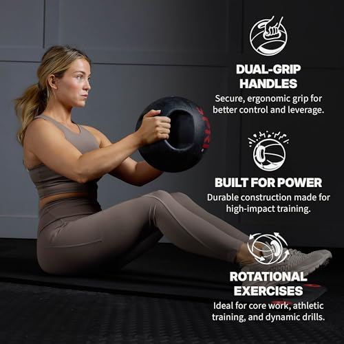 SPRI Medicine Ball with Handles - size: 10 LB