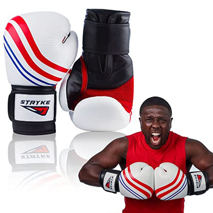 Genuine Leather Boxing Gloves - Men's & Women's Heavy Bag Gloves with Injection-Molded Foam for Maximum Hand Protection