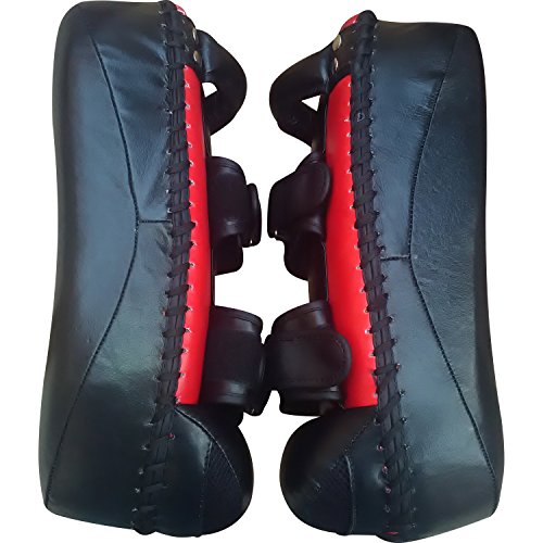 Muay Thai Pad Non-Kyokushin for Training, Curved Kickboxing Kicking Strike Shield, Coaching Kick Boxing, MMA, Martial Arts, Karate, Taekwondo, Punching, Foot, Knee, and Elbow Target