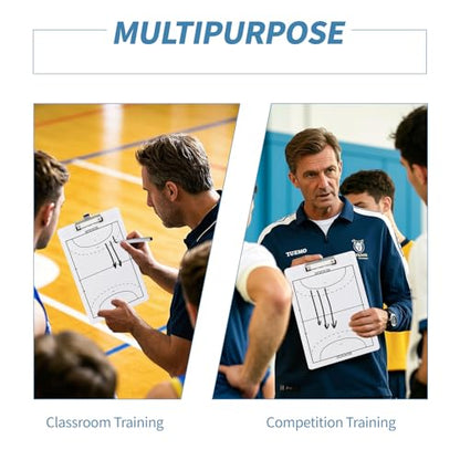 Eco Friendly PVC Multi Sport Coaching Clipboard Reusable Tactical Board for Basketball,Soccer,Volleyball,Handball and Futsal Portable Training Essential for Coaches - style: Handball Board