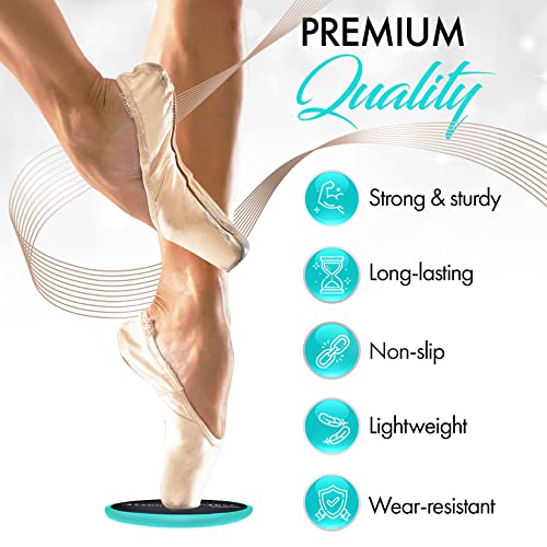 Ballet Pirouette Disc for Dancers and Turn Technique Training | Portable Training Disc to Improve Pirouettes, Releve, Balance and Control for Dance, Gymnastics and Ice Skating - color: Sky Blue with box