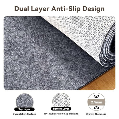 Non Slip Underlay for Interlocking Gym Mats, Foam Floor Mat Grip Pad - size: 71"×94"