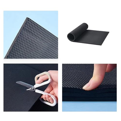 Aquarium Leveling Mat, 39x20 Inch Neoprene Non-Slip Fish Tank Pad Waterproof Shockproof Easy to Cut for Fish Tank Stability, Black - size: 39x20 Inch