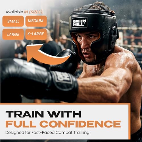 Green Hill Spartan Boxing Headgear for Men & Women - size: Medium