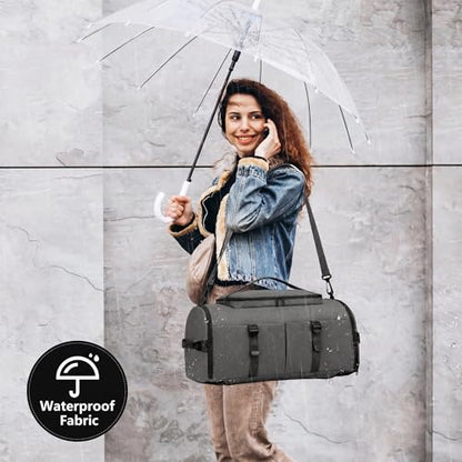 MIYCOO Gym Bag with Shoes Compartment, Duffle Bag, Backpack with Wet Pocket - color: Grey -Style2