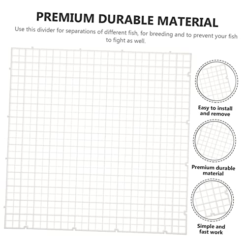 Kisangel 6pcs Fish Tank Divider Aquarium Board Fish Divider for Breeding Easy to Install Versatile Separator - size: 30X30cm