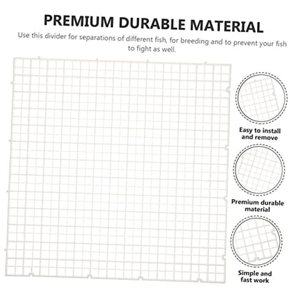 Kisangel 6pcs Fish Tank Divider Aquarium Board Fish Divider for Breeding Easy to Install Versatile Separator - size: 30X30cm