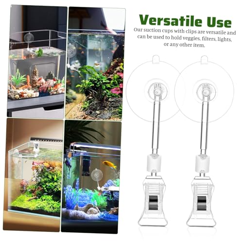 BESPORTBLE 3pcs Aquarium Suction Cup Clips Clamp Holders for Fish Tank Accessories Secure Airline Tubing and Sign Support Easy Installation and Versatile Use