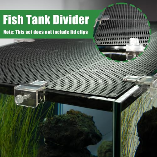 LINLAN 12 Pieces 5.9x11.8in (15X30cm) High-Density Aquarium Grid Plastic, Fish Tank Divider, Egg Crate for DIY Filtration and Bottom Protection in Aquascaping
