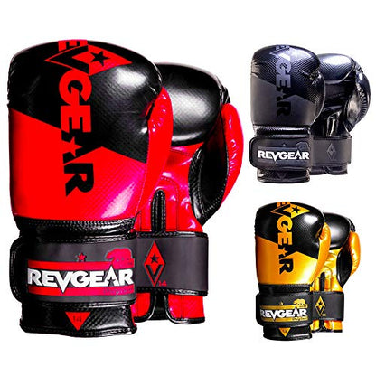 Revgear Pinnacle Boxing Glove | Entry Level | Comfortable & Stylish - color: Red/Black, size: 16OZ