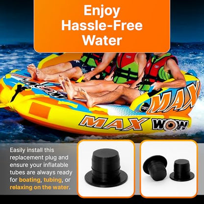 SplashNColor Tube Plug Replacement for Wow Watersports Towable Tubes – Air Valve Plug Compatible with Wow Max and Combo 1 Inflatable Tubes - Durable Air Seal for Safe - Reliable Inflation