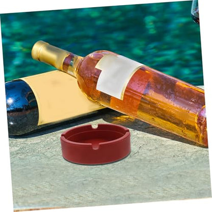 Zerodeko Silicone Wine Bottle Coaster Reusable Non Slip Pad for Elegant Design for Home Bars and Parties Inner - color: Brown