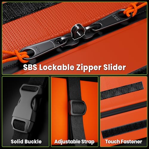 23 Cu Ft Car Rooftop Cargo Bag, Waterproof Soft Roof Top Luggage Carrier - size: 23 Cubic Feet-Orange